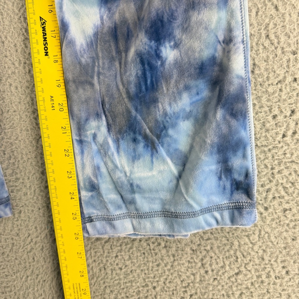Mudd Velour Lounge Set Kids 14‎ Blue Tie Dye Vintage Y2K Wide Leg Drawstring - Picture 7 of 15